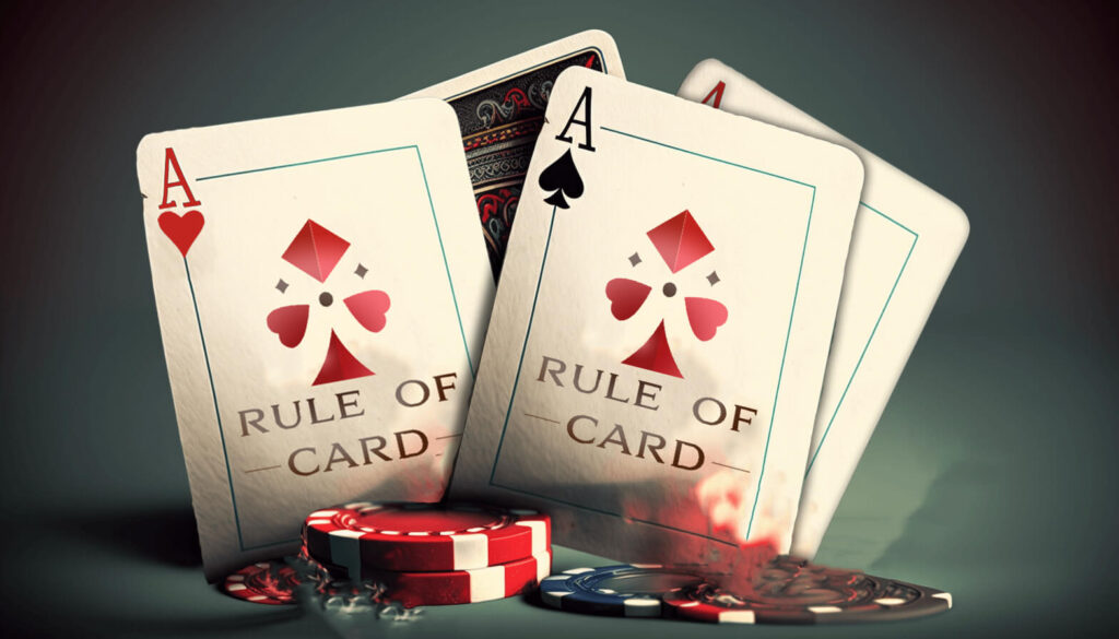 Rule of Cards game card and poker chips