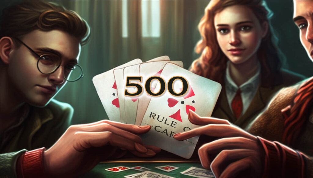 Playing the card game 500