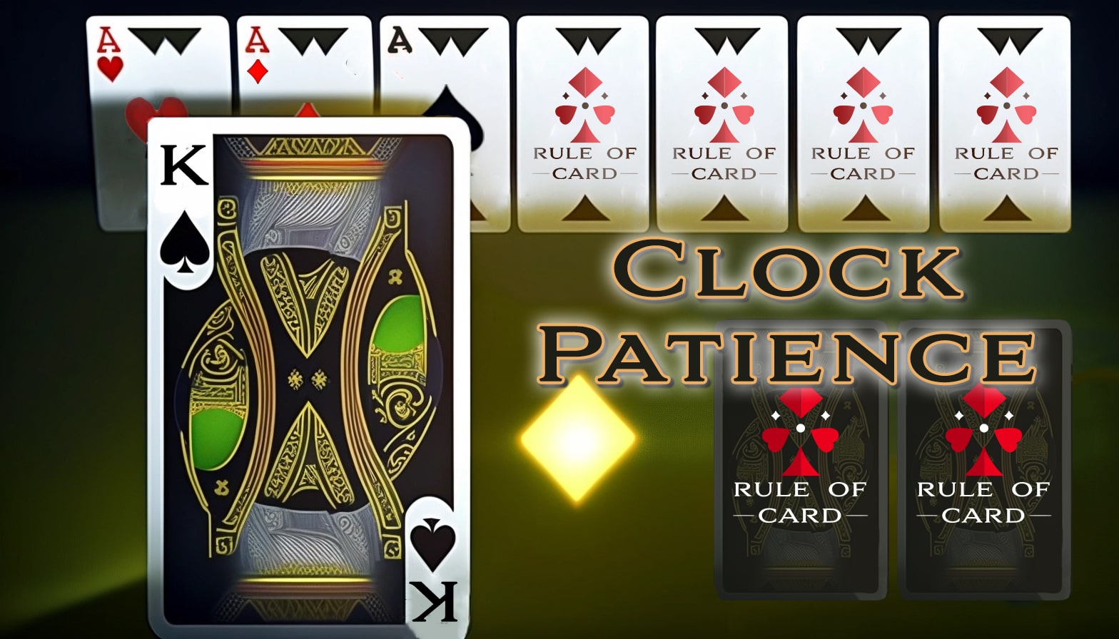 Playing the card game Clock Patience