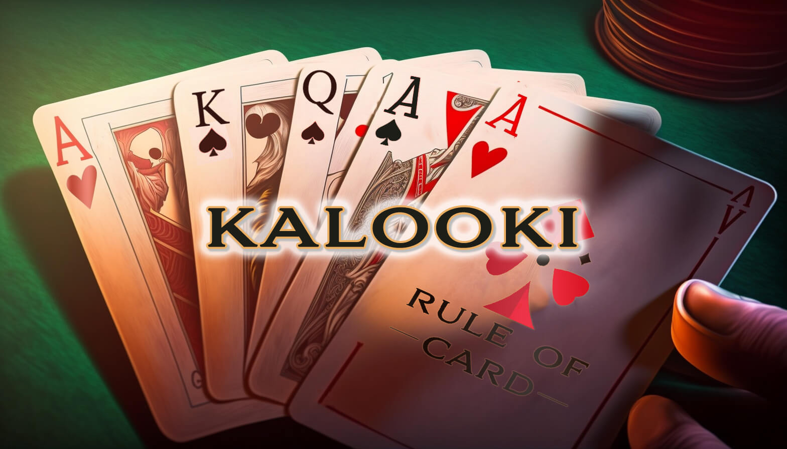 Playing the card game Kalooki