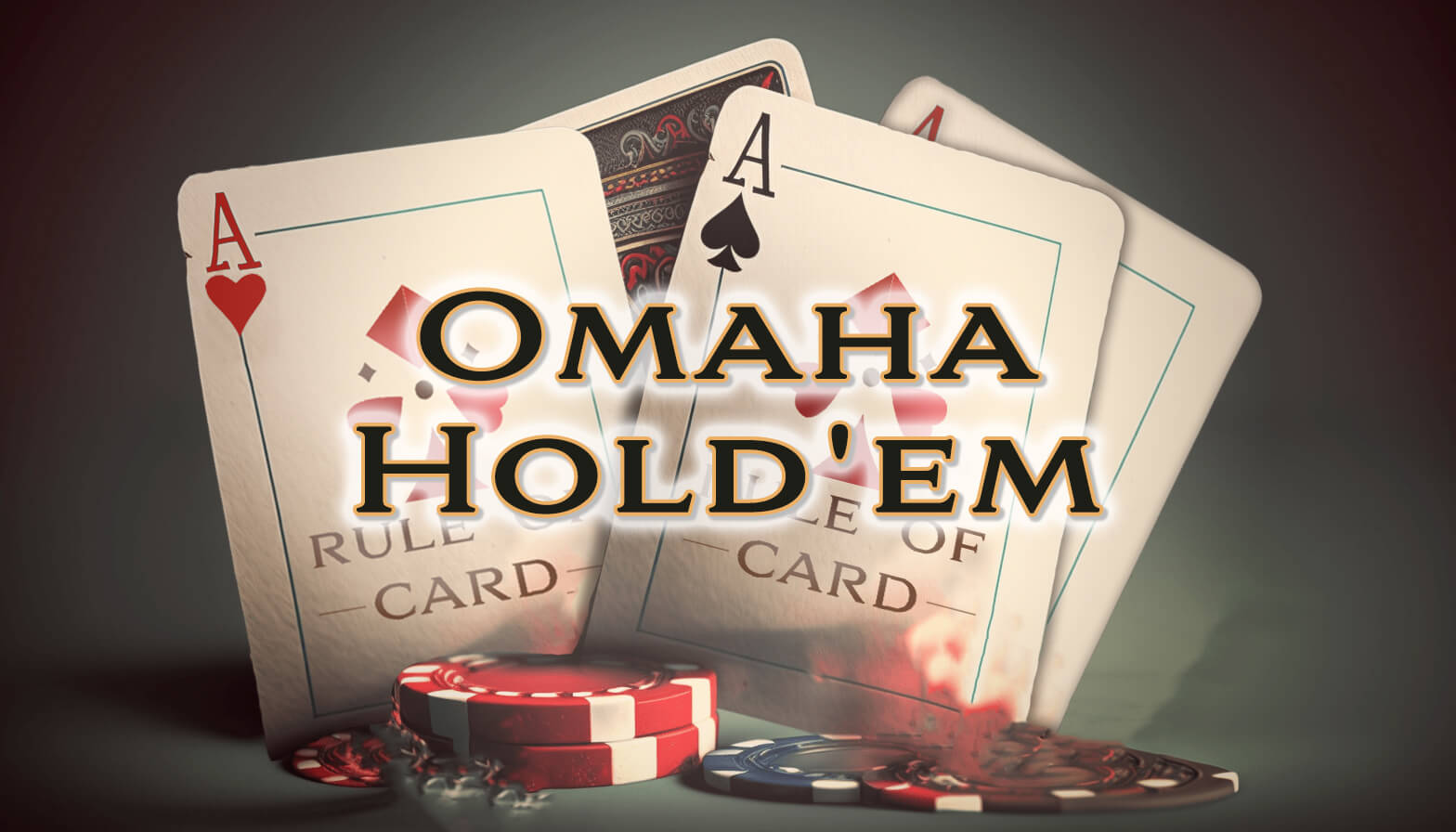 Playing the card game Omaha Hold'em