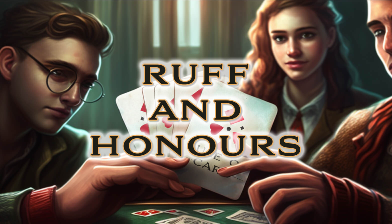 Playing the card game Ruff and Honours