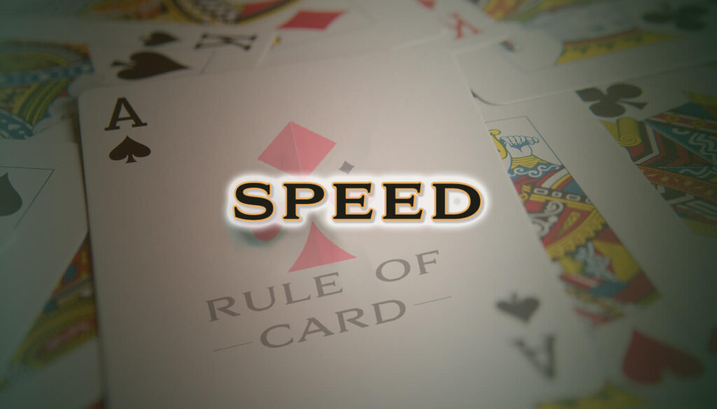 Playing the card game Speed