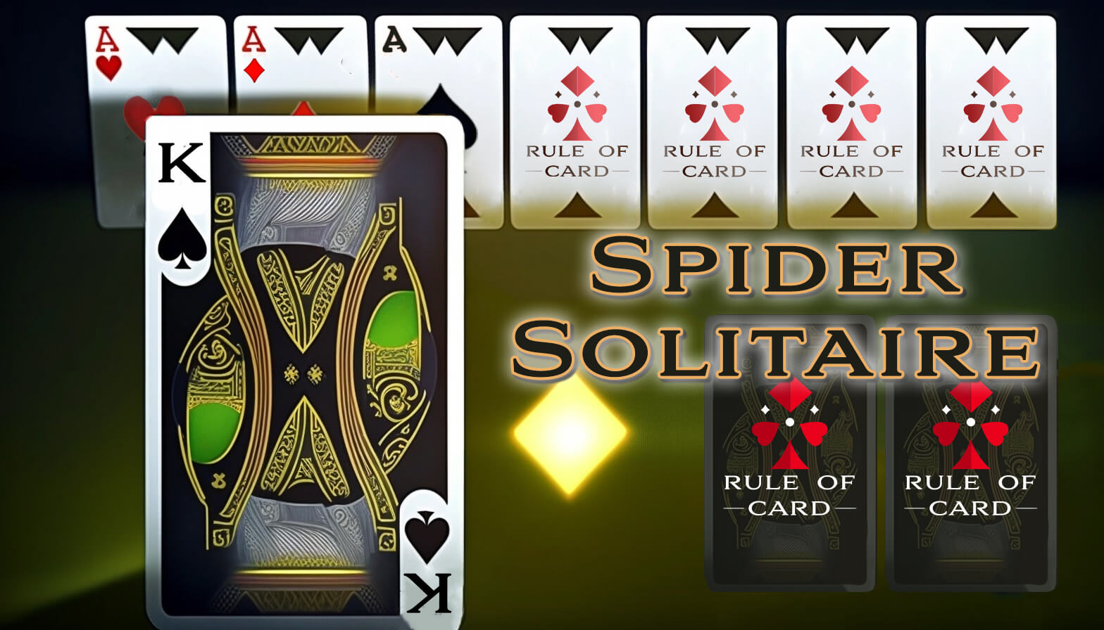 Playing the card game Spider Solitaire