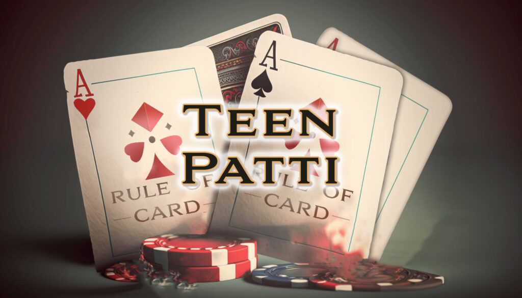 Playing the card game Teen Patti