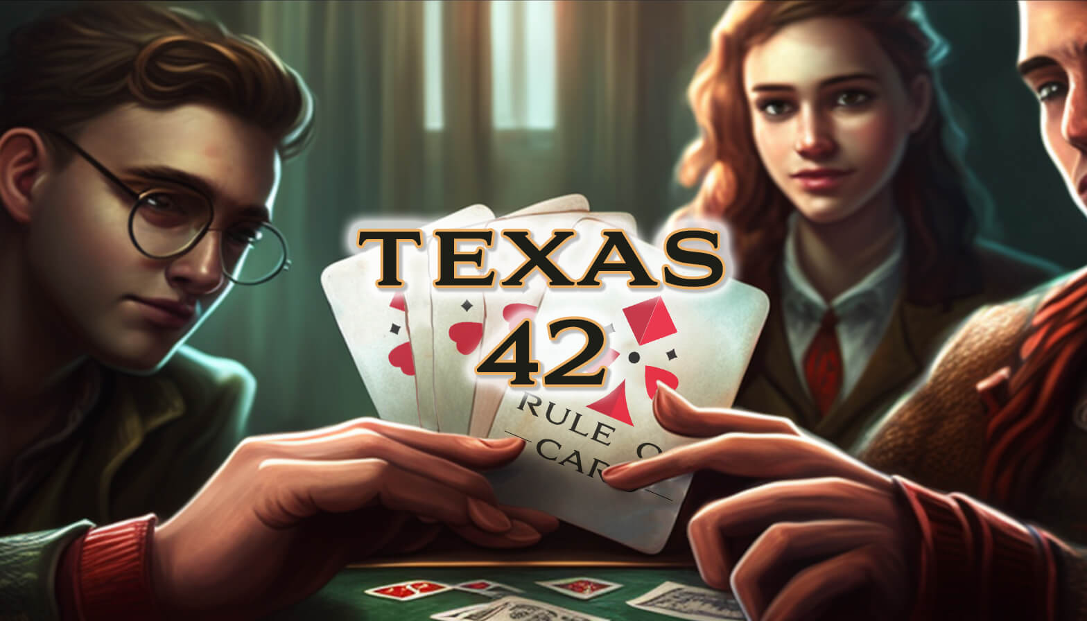 Playing the card game Texas 42