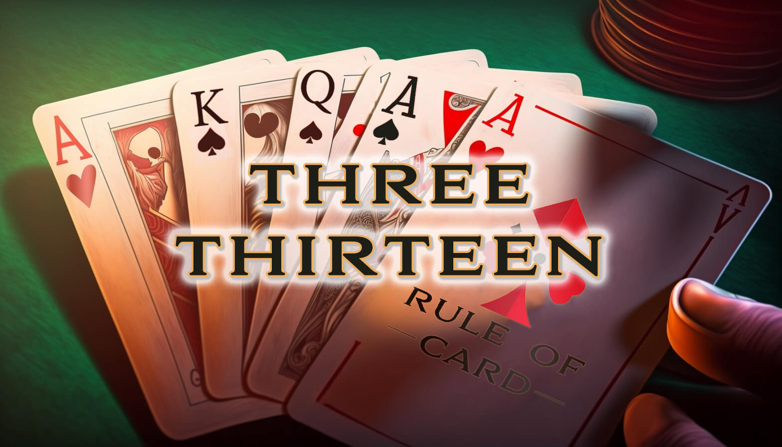 Playing the card game Three Thirteen
